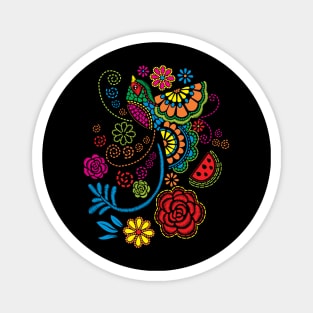 Mexican Bird Embroidery Effect Magnet